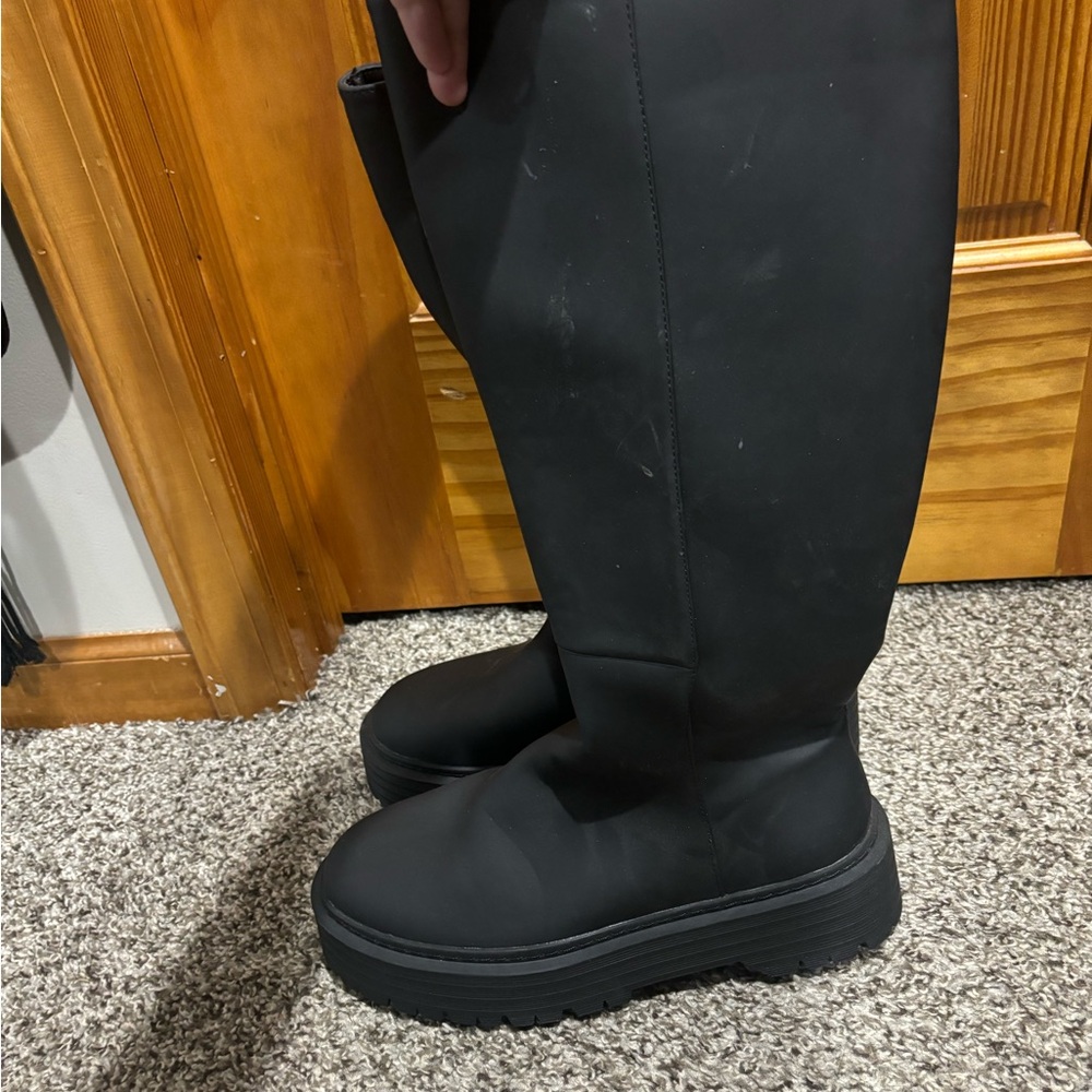 Source Unknown Black Over the Knee Boots